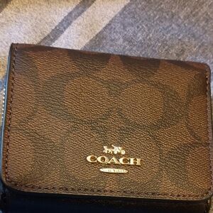 Coach Dark Brown Signature Wallet